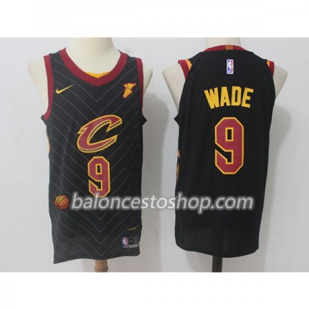 Camiseta Hombre NBA Cleveland Cavaliers Dwyane Wade 9 Nike 2017-18 Negro Swingman